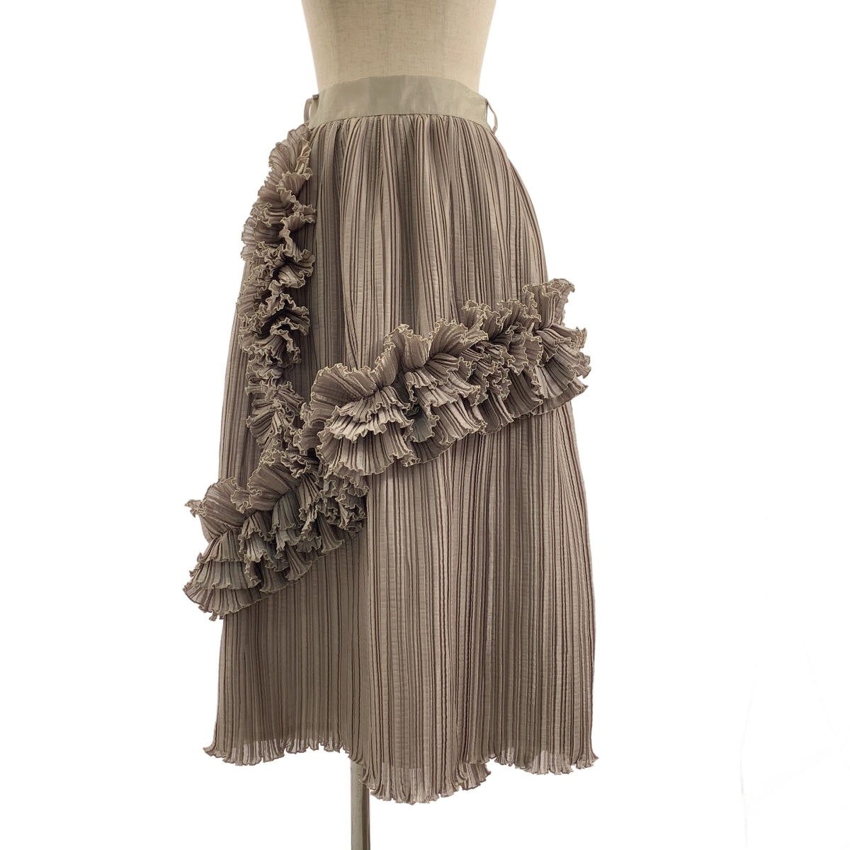 ha | za | ma / Hazama | 荷葉邊裝飾褶皺蓬鬆半身裙 / 有襯裡 | M | 女款