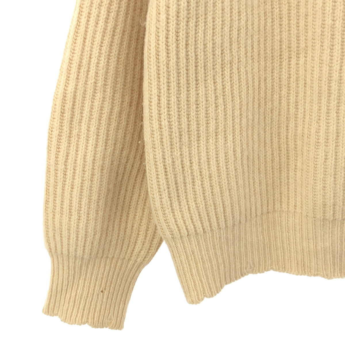 UNUSED | Wool alpaca knit hoodie | 1 | OFF WHITE | Men's