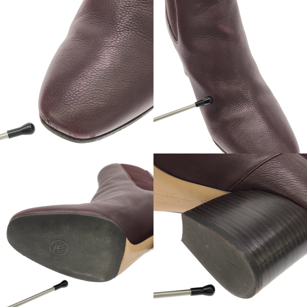 Salvatore Ferragamo | NIURI C / 側邊短靴 | 5 1/2 | 深棕色 | 女款