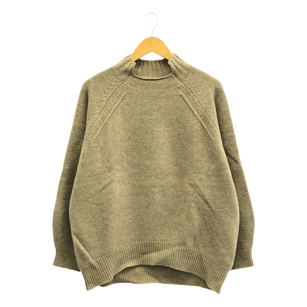 SLOBE IENA / スローブイエナ | 変形ネックビッグプルオーバー ニット | F | ベージュ | レディース