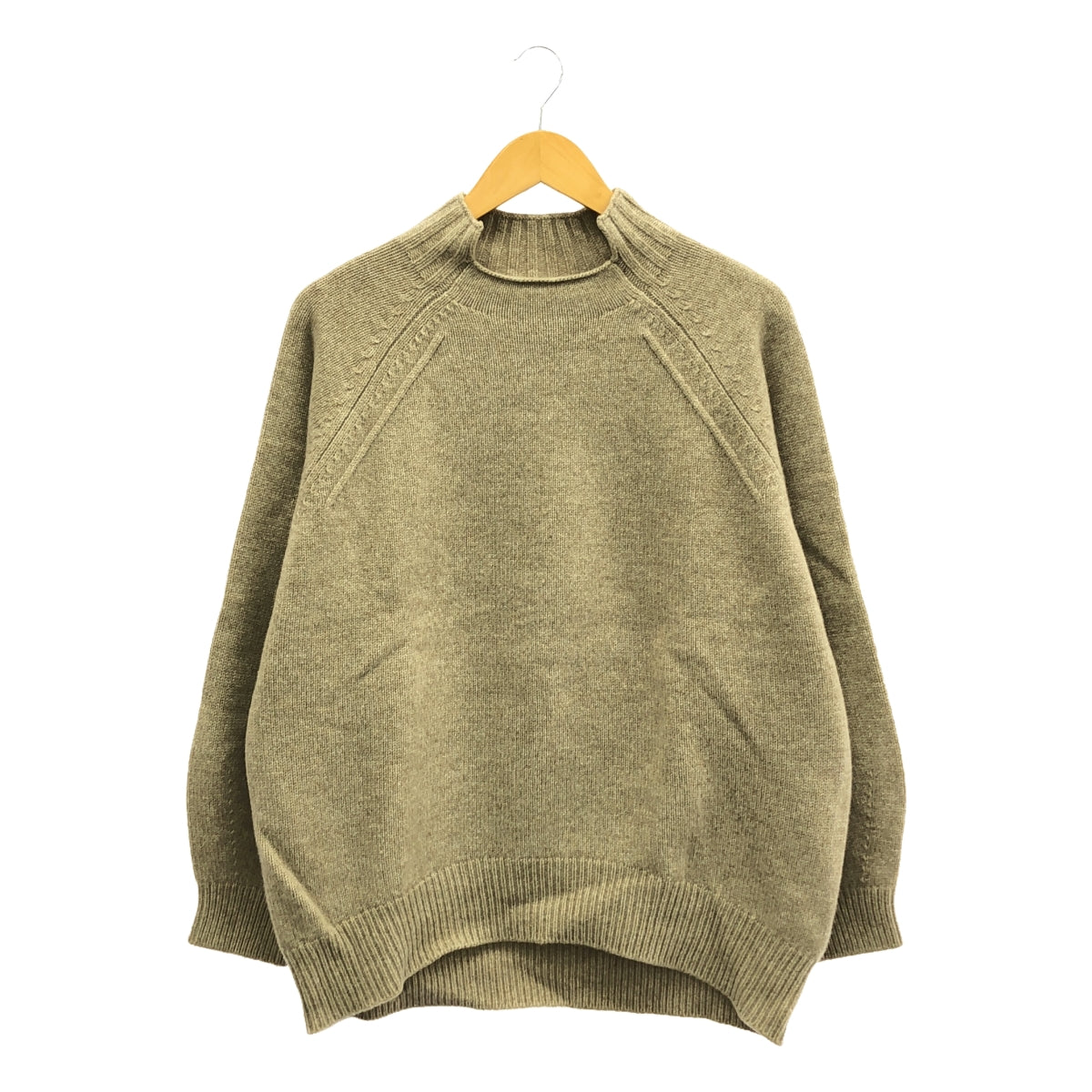 SLOBE IENA / スローブイエナ | 変形ネックビッグプルオーバー ニット | F | ベージュ | レディース