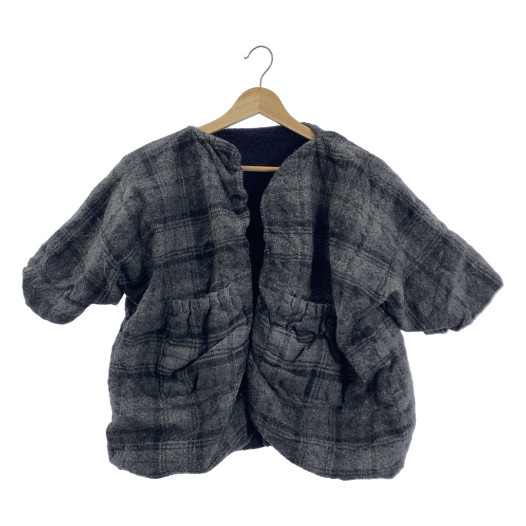 DANIELA GREGIS | 羊毛與羊絨雙面縮水無領外套 | F |