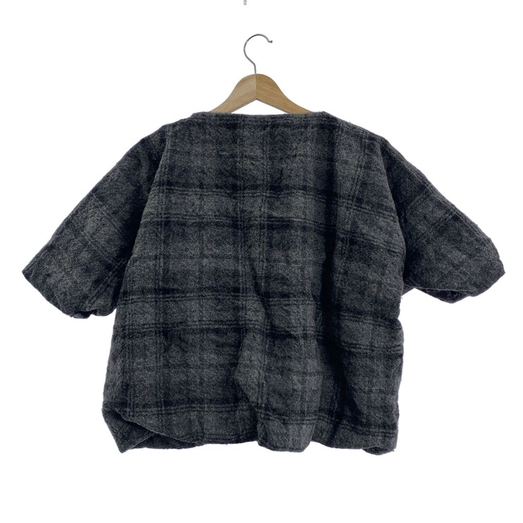 DANIELA GREGIS | 羊毛與羊絨雙面縮水無領外套 | F |