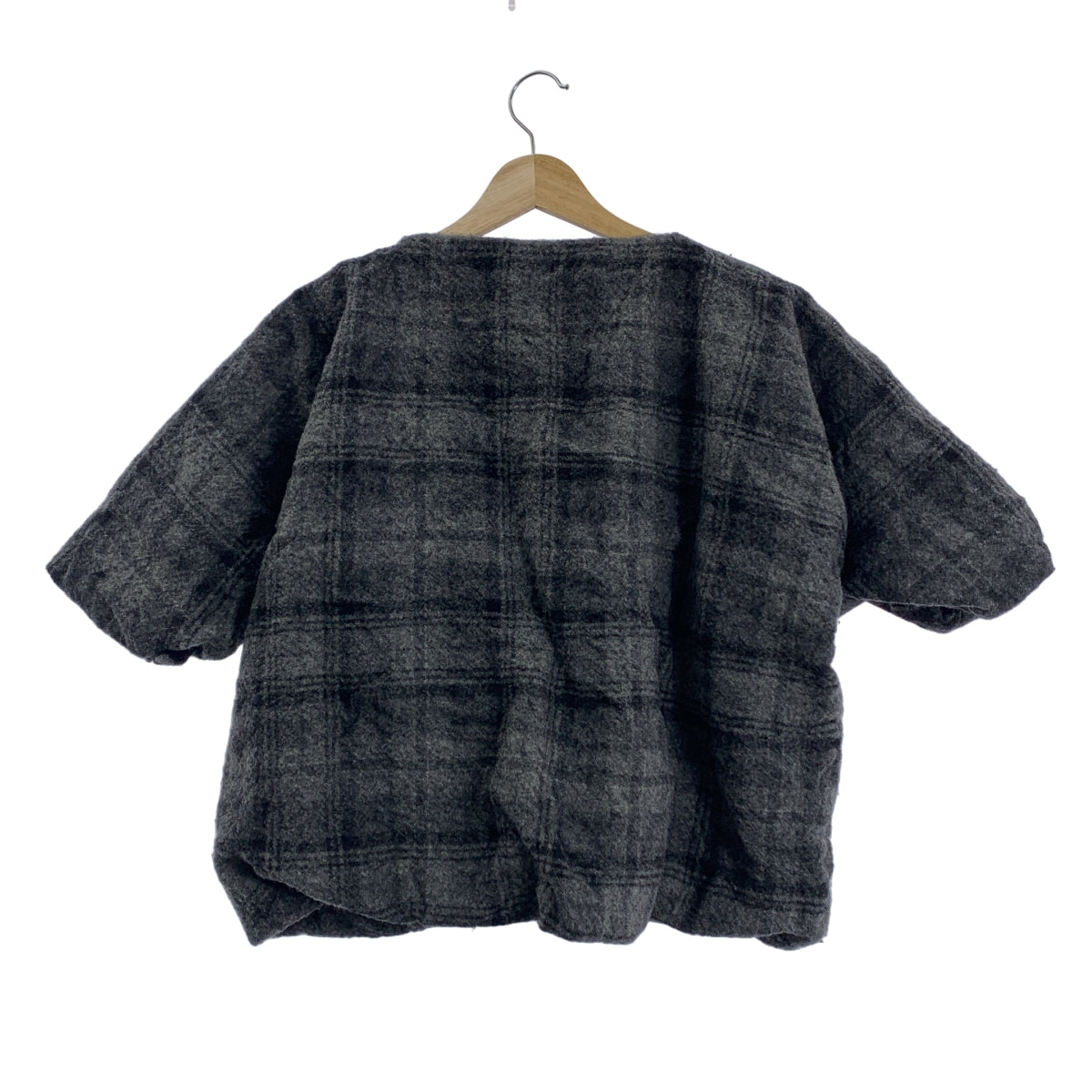 DANIELA GREGIS | 羊毛與羊絨雙面縮水無領外套 | F |