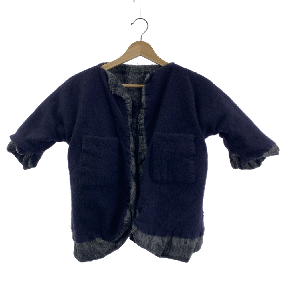 DANIELA GREGIS | 羊毛與羊絨雙面縮水無領外套 | F |