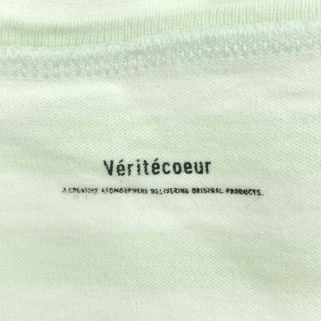 veritecoeur / 벨리테쿠르 | 테두리 긴 소매 오버사이즈 컷소우 | 2 | 화이트/그린계 | 여성