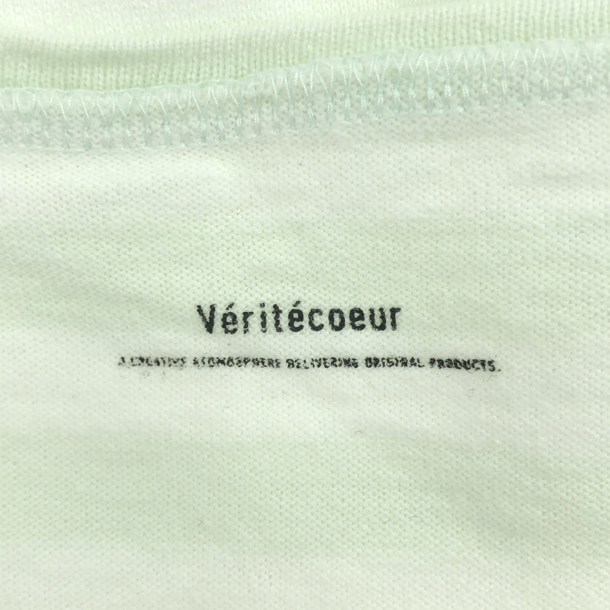 veritecoeur / ヴェリテクール | ボーダー長袖オーバーサイズカットソー | 2 | ホワイト/グリーン系 | レディース