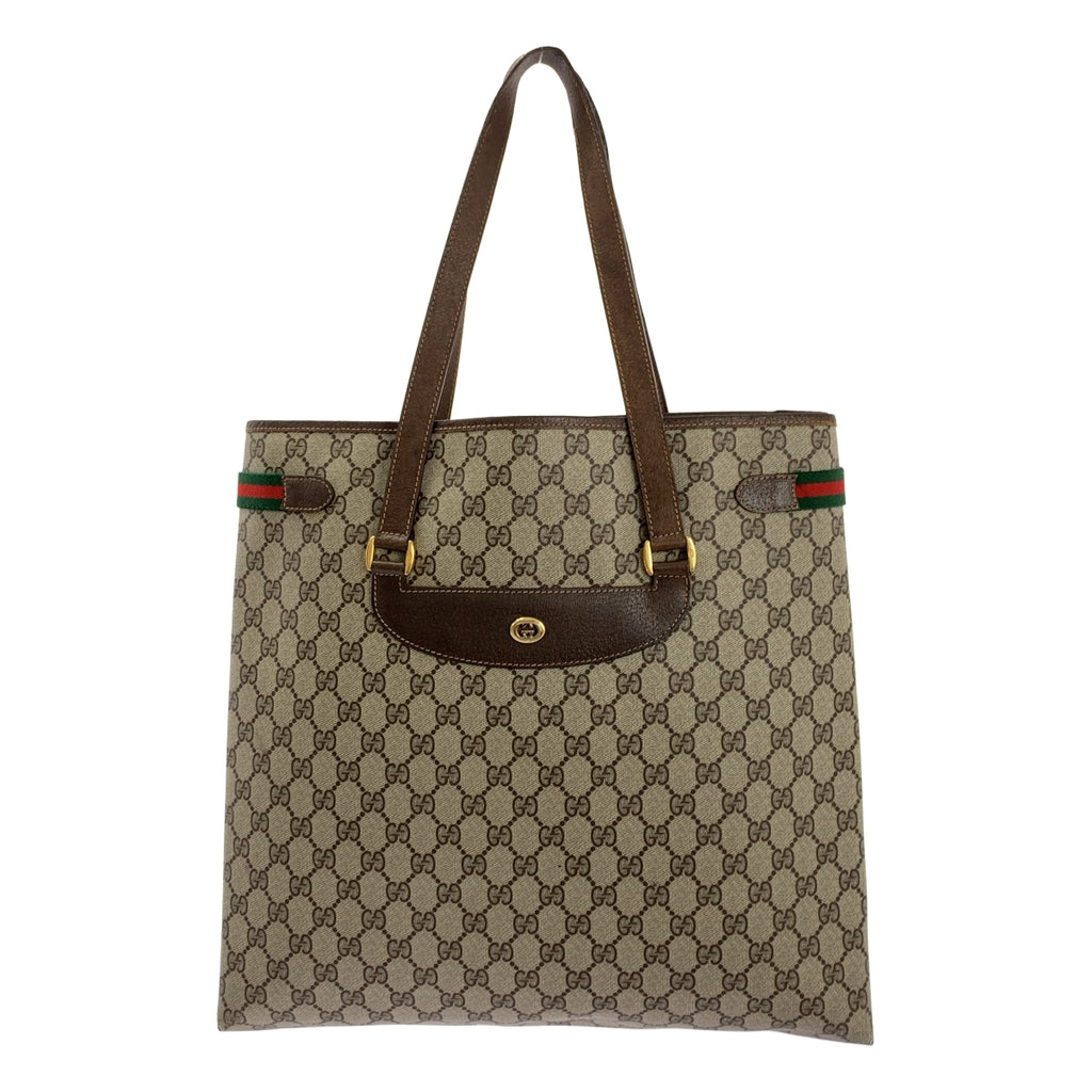 GUCCI / 구찌 | OLD / 올드 GG 스프림 로고 셰리 라인 토트 백 |