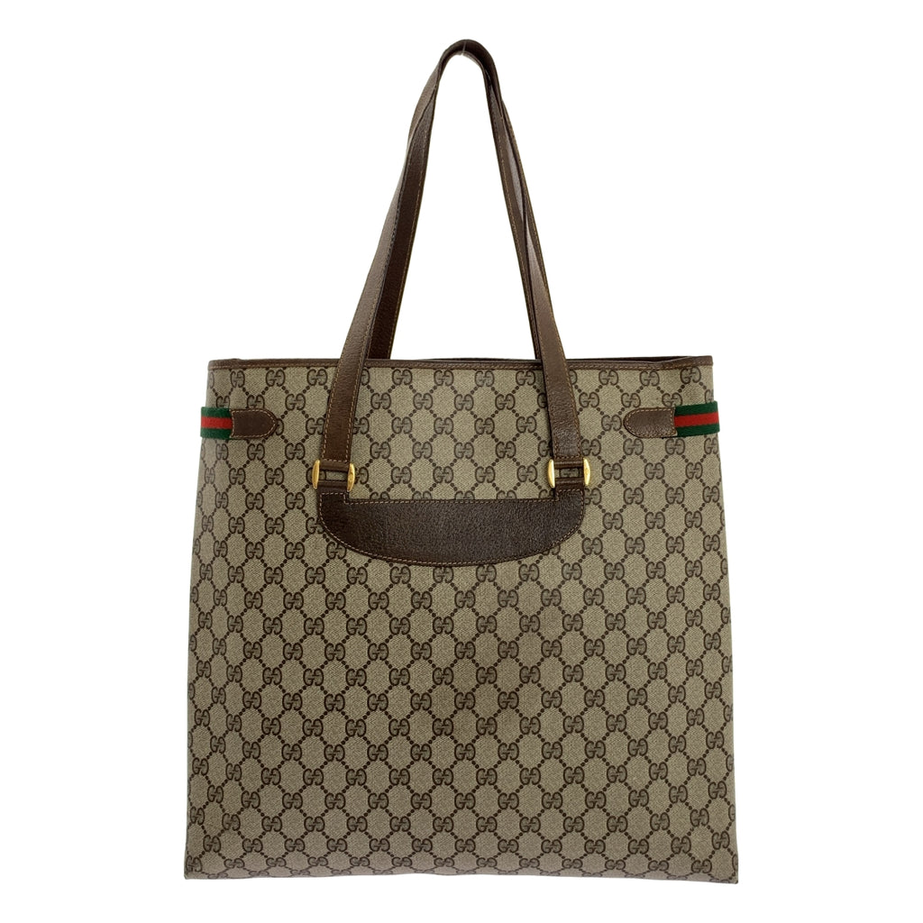 GUCCI / 구찌 | OLD / 올드 GG 스프림 로고 셰리 라인 토트 백 |