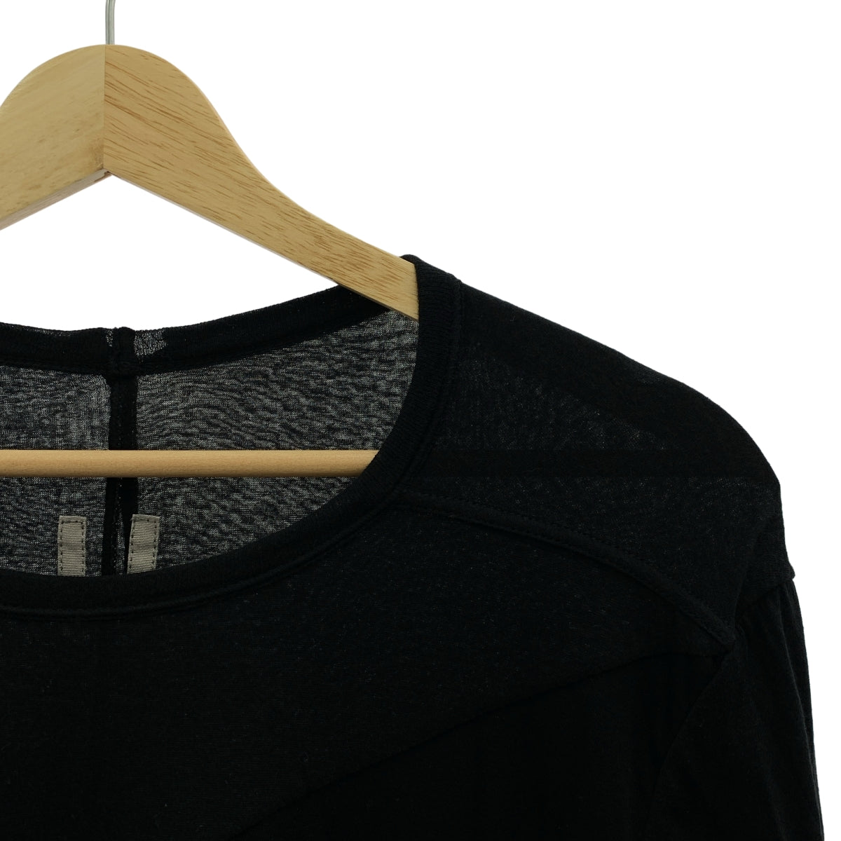 Rick Owens / リックオウエンス | 2022AW | Inhuman Draped Long-Sleeve Shirt コットン 異素材切替 変形 ドレープカットソー | L | メンズ