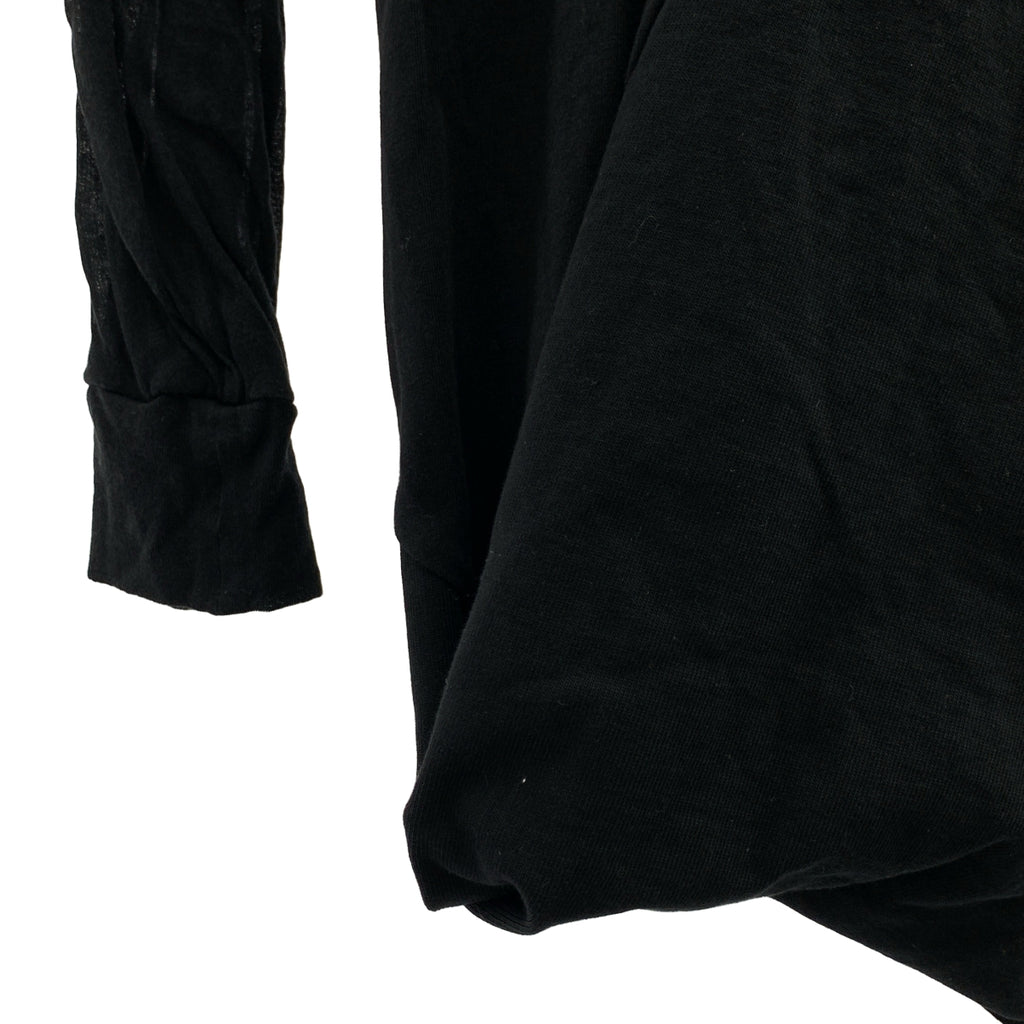 Rick Owens / リックオウエンス | 2022AW | Inhuman Draped Long-Sleeve Shirt コットン 異素材切替 変形 ドレープカットソー | L | メンズ