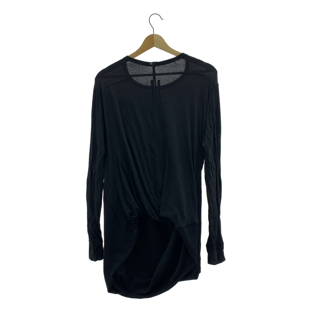Rick Owens / リックオウエンス | 2022AW | Inhuman Draped Long-Sleeve Shirt コットン 異素材切替 変形 ドレープカットソー | L | メンズ