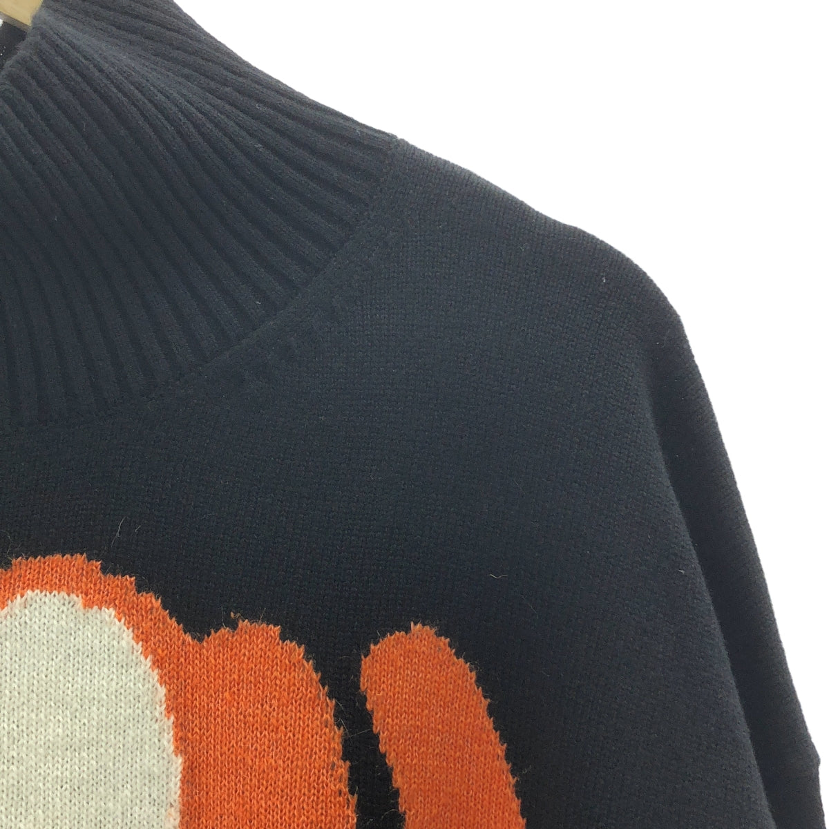 JW Anderson / ジェイダブルアンダーソン | ウール エレファント インターシャ ハイネックニット | S | ブラック | メンズ