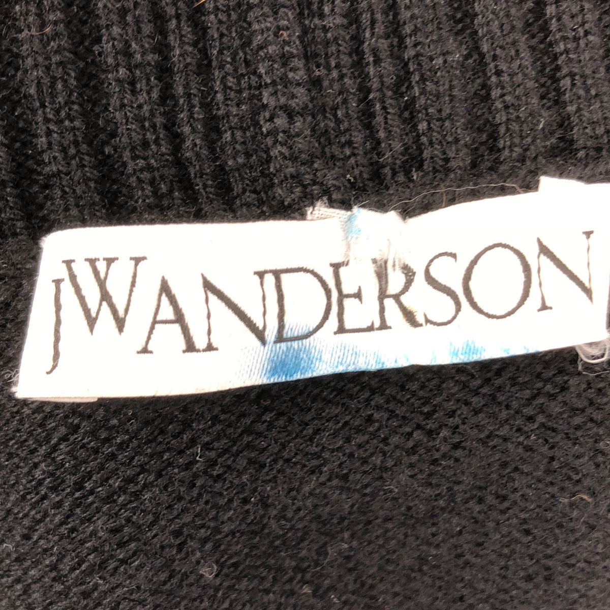 JW Anderson / ジェイダブルアンダーソン | ウール エレファント インターシャ ハイネックニット | S | ブラック | メンズ