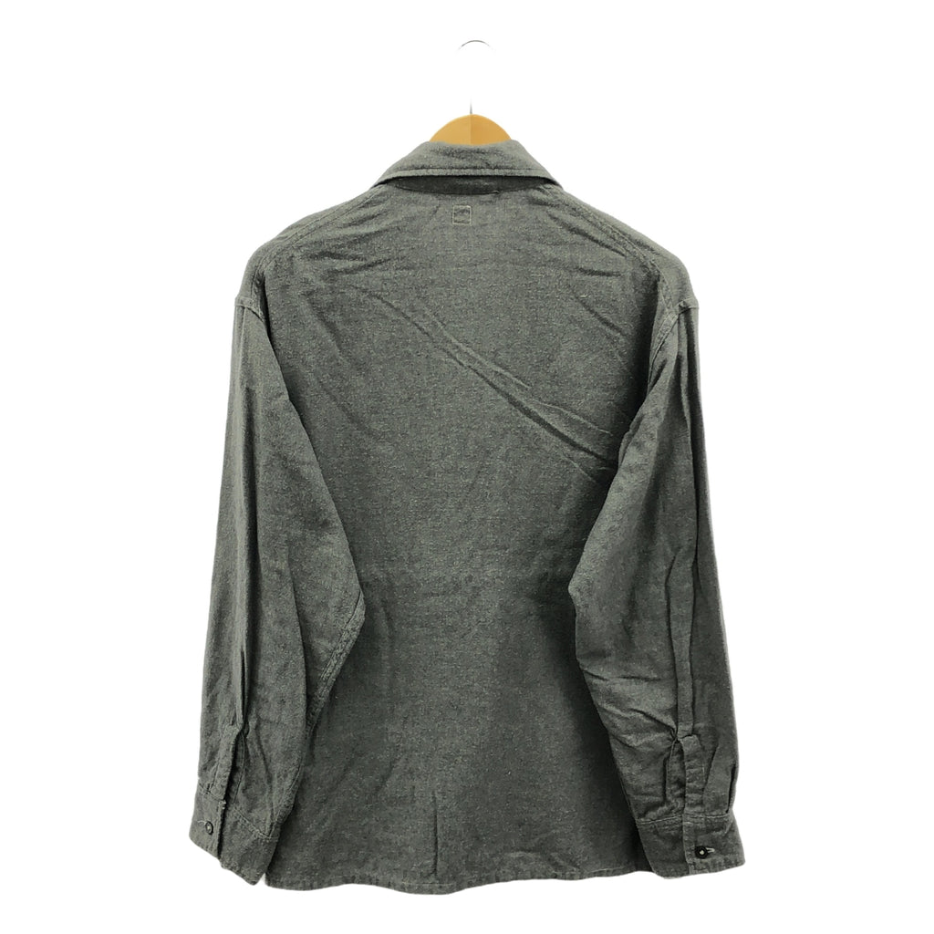 Kaptain Sunshine | 2018AW | 開領襯衫 棉質羊絨開領襯衫 | 38 | 灰色 | 男款