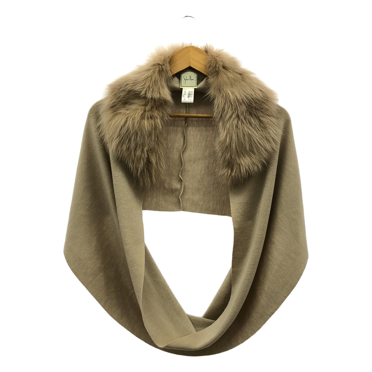 SYBILLA / シビラ | フォックスファー ニットマフラー スヌード | ベージュ | レディース