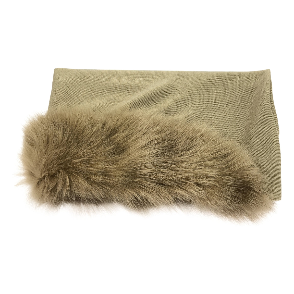 SYBILLA / シビラ | フォックスファー ニットマフラー スヌード | ベージュ | レディース