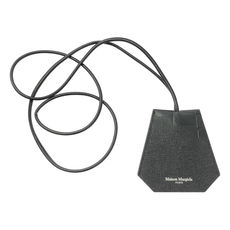 Maison Margiela / メゾンマルジェラ | レザー クロコダイル柄 クロシェット ネックストラップ キーホルダー |