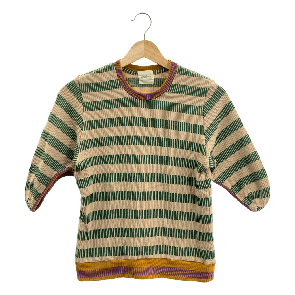 jonnlynx / ジョンリンクス | piano duo tee マルチボーダー Tシャツ | F | レディース