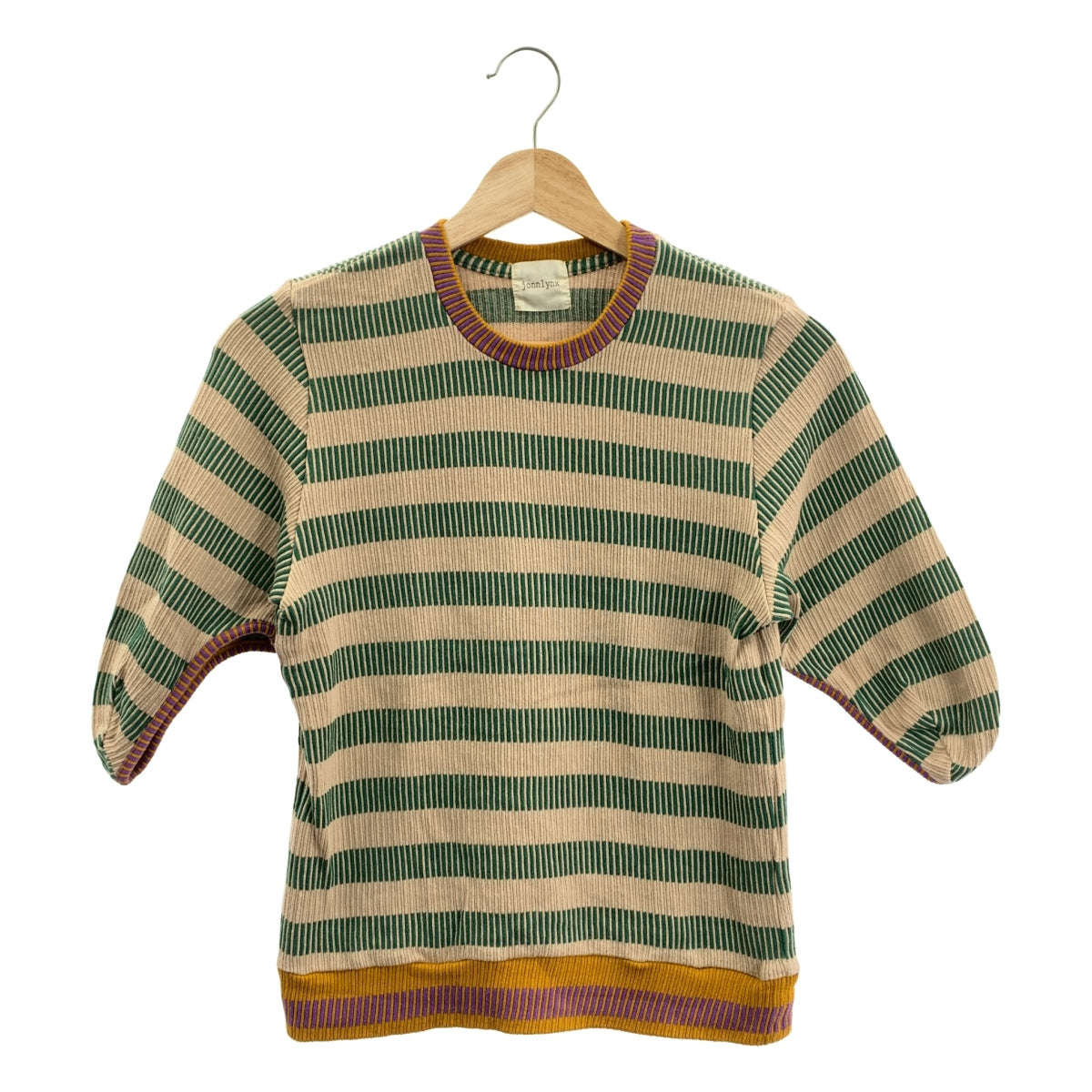 jonnlynx / ジョンリンクス | piano duo tee マルチボーダー Tシャツ | F | レディース