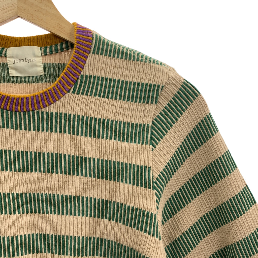 jonnlynx / ジョンリンクス | piano duo tee マルチボーダー Tシャツ | F | レディース