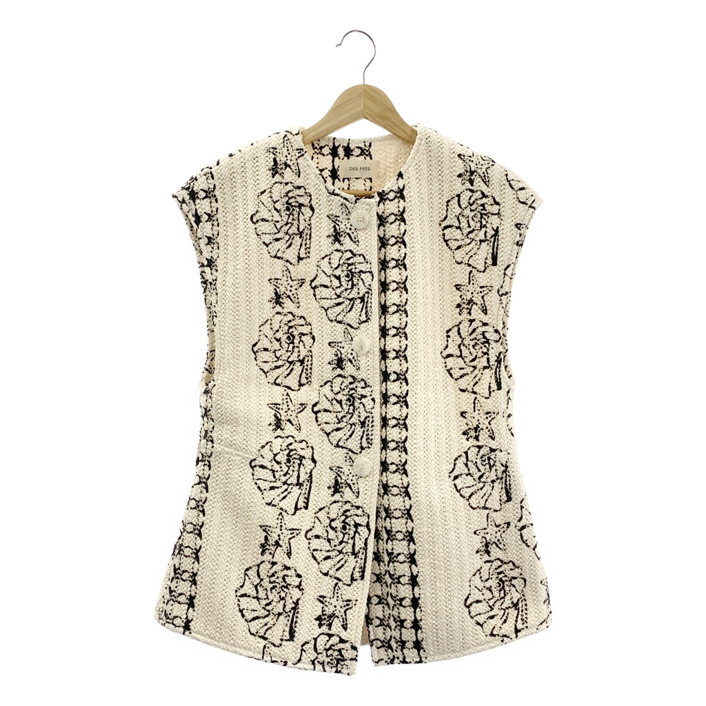 DES PRES | 貝殼印花 Russell 針織圓領馬甲/背心 | F | 女款