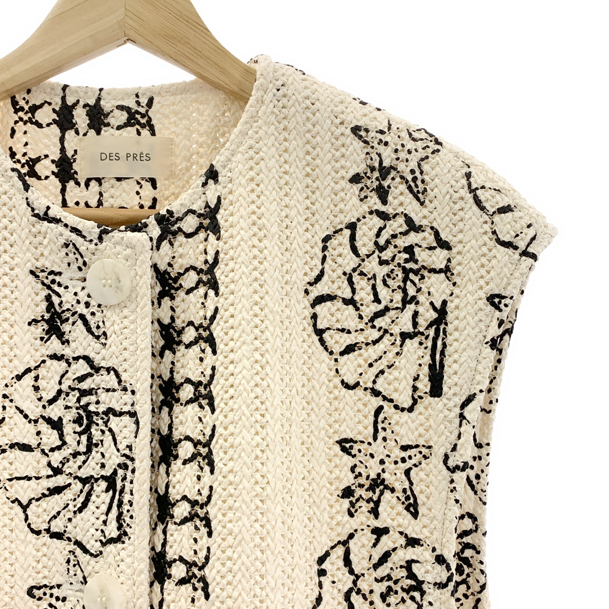 DES PRES | 貝殼印花 Russell 針織圓領馬甲/背心 | F | 女款