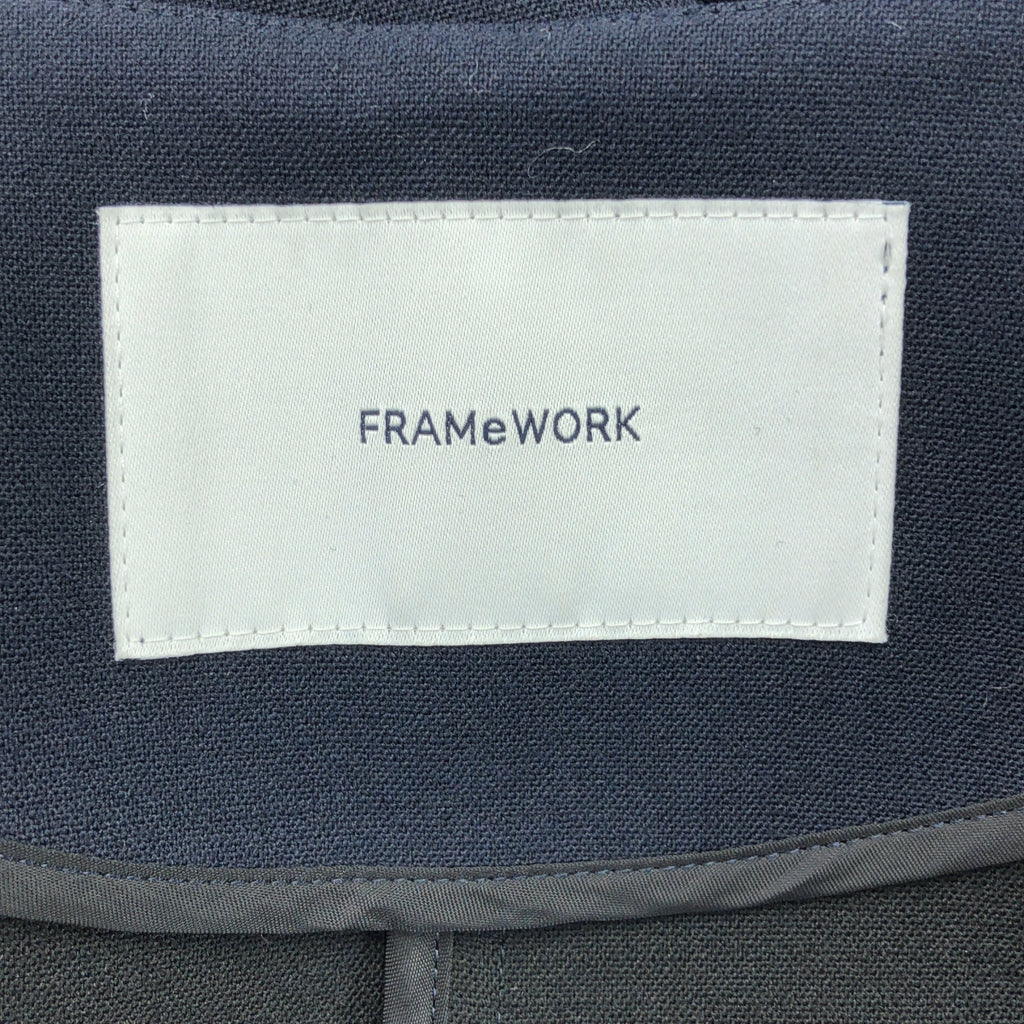 Framework | T/WV 領無領大衣 | 38 碼 | 深海軍藍 | 女款