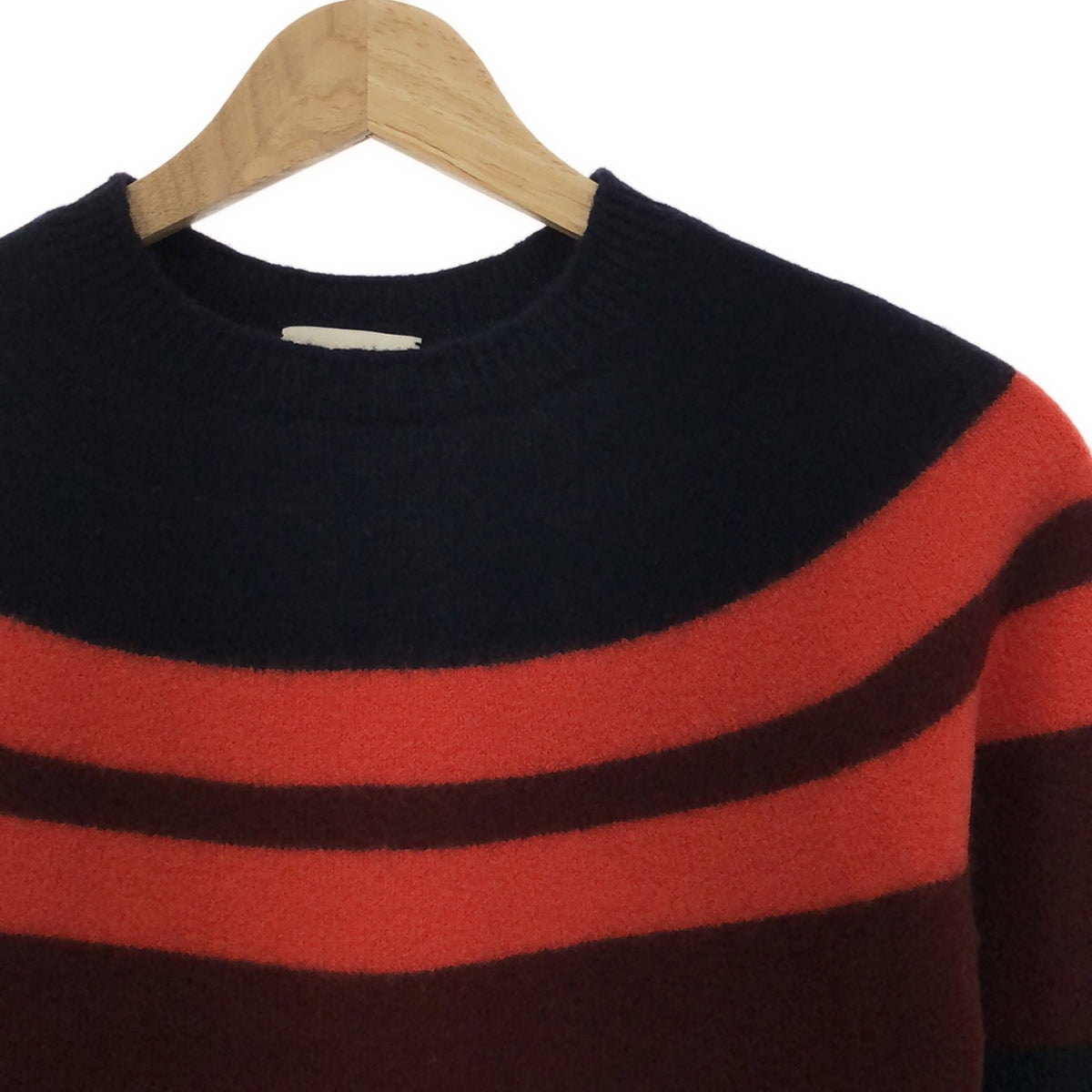 DRIES VAN NOTEN | Merino wool striped knit | S | Bordeaux/Navy/Orange | Women's