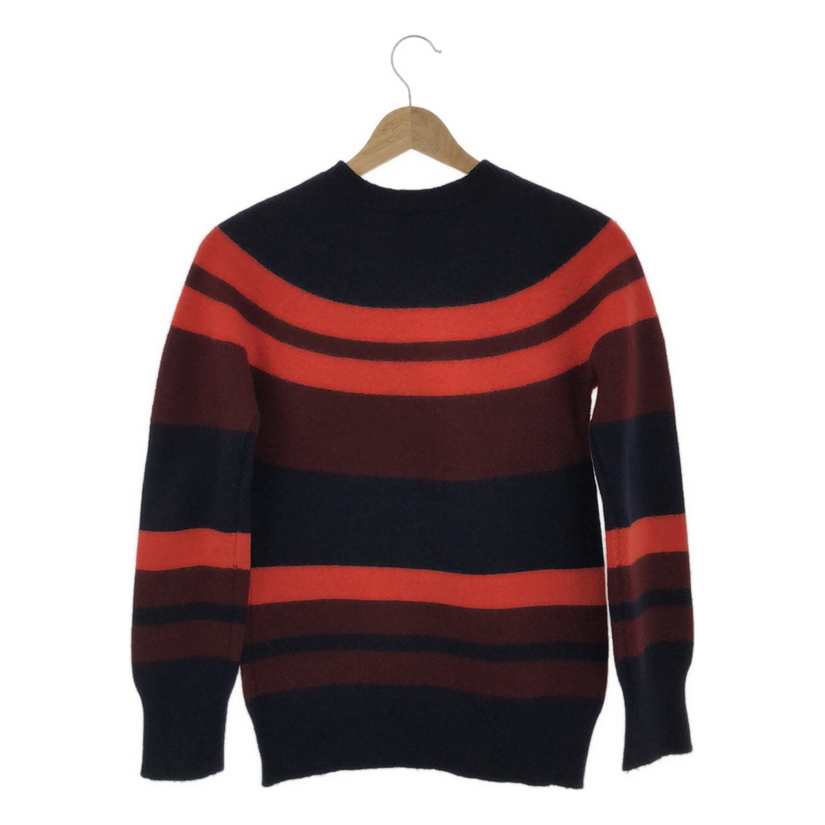 DRIES VAN NOTEN | Merino wool striped knit | S | Bordeaux/Navy/Orange | Women's