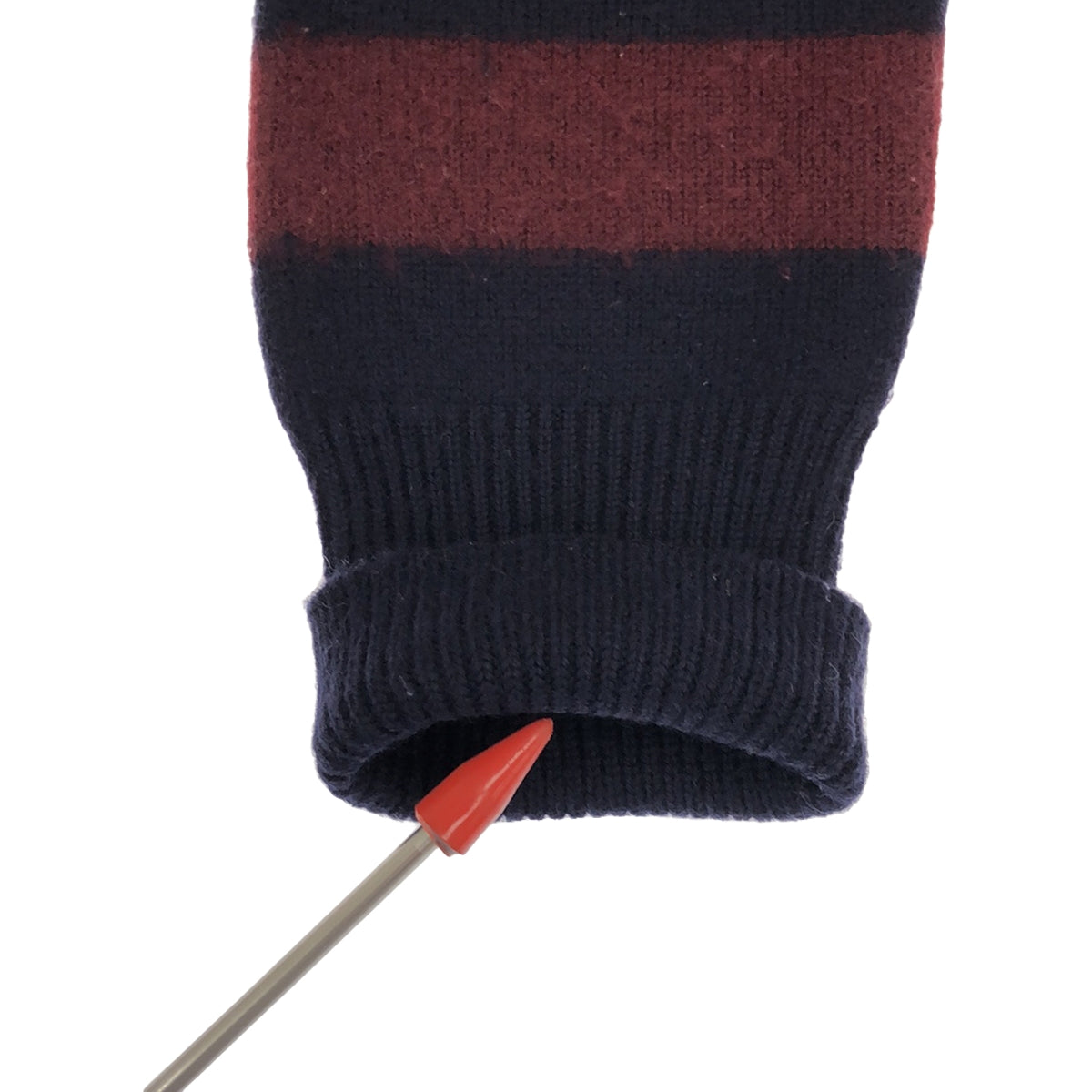 DRIES VAN NOTEN | Merino wool striped knit | S | Bordeaux/Navy/Orange | Women's