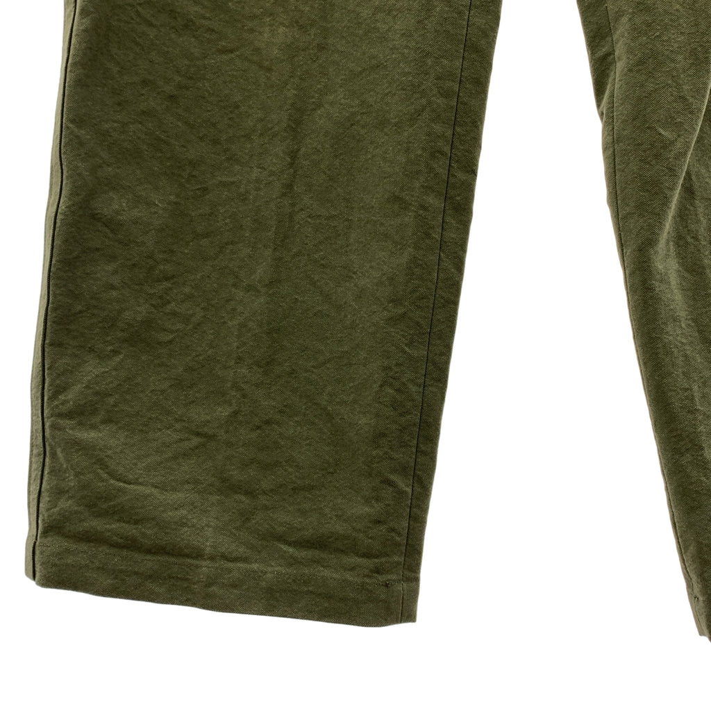 RAINMAKER / レインメーカー | 2024SS | CANVAS SIDE BELTED WIDE TROUSERS サイドベルトワイドトラウザーズ パンツ | 4(46) | カーキ | メンズ