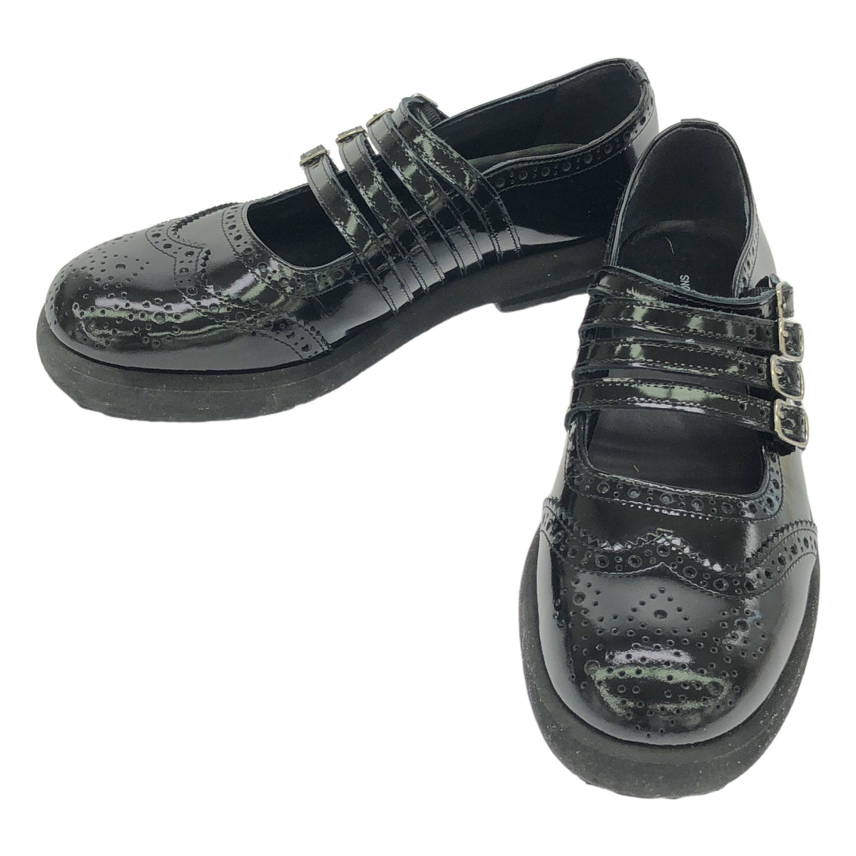 [Good Condition] tricot COMME des GARCONS | Patent Leather Mary Jane Strap Shoes | Size 22.5 | Black | Women's