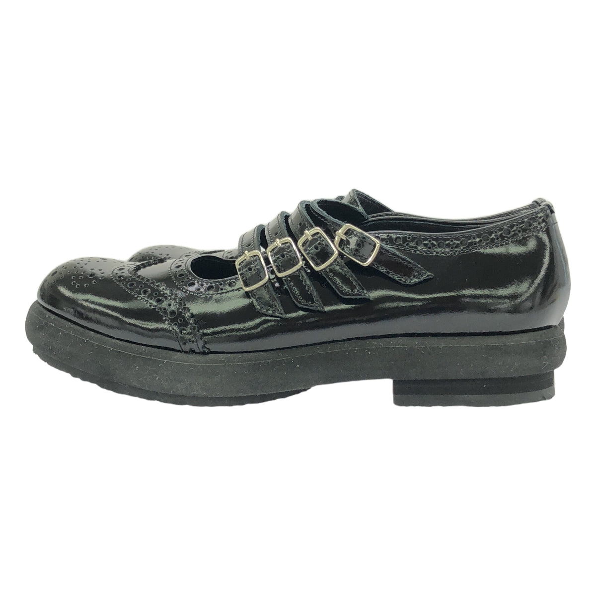 [Good Condition] tricot COMME des GARCONS | Patent Leather Mary Jane Strap Shoes | Size 22.5 | Black | Women's