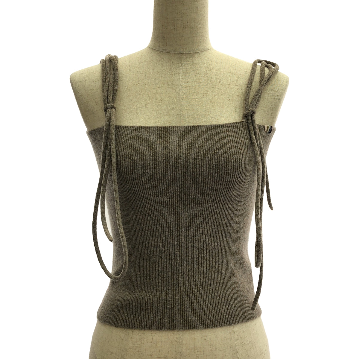 extreme cashmere / エクストリームカシミヤ | カシミヤ リボン キャミソール ニット トップス | ブラウン | レディース