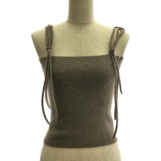 extreme cashmere / エクストリームカシミヤ | カシミヤ リボン キャミソール ニット トップス | ブラウン | レディース