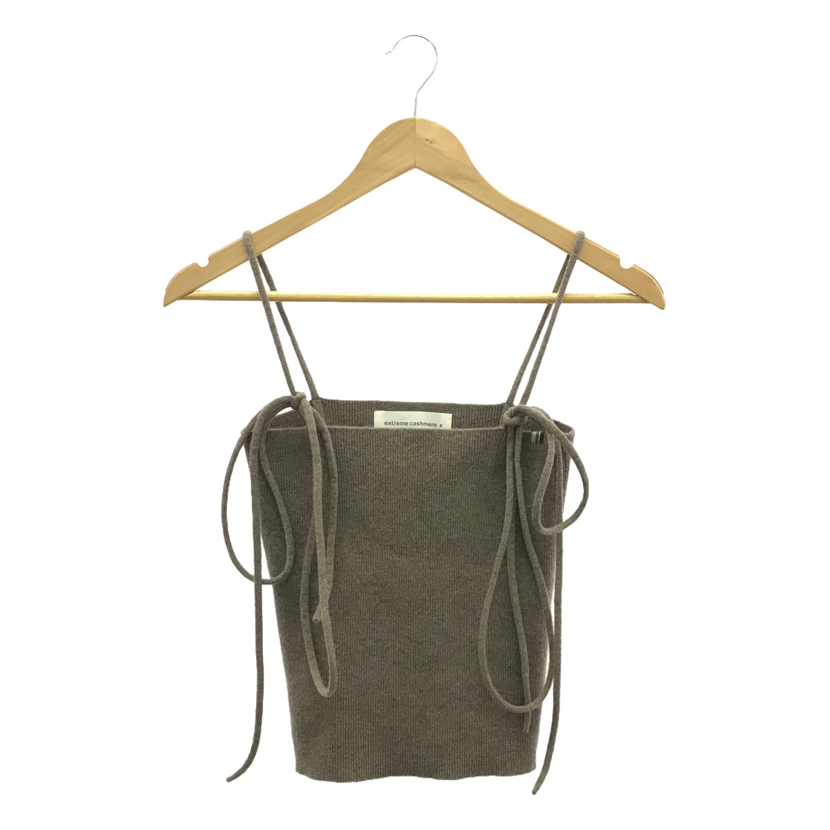 extreme cashmere / エクストリームカシミヤ | カシミヤ リボン キャミソール ニット トップス | ブラウン | レディース