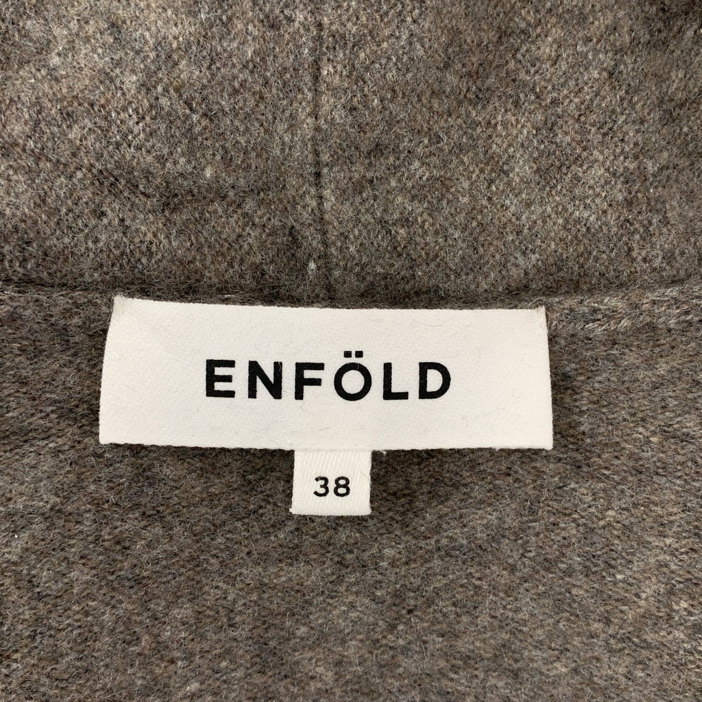 ENFOLD / エンフォルド | ウール カシミヤ スリット カーディガン | 38 | レディース