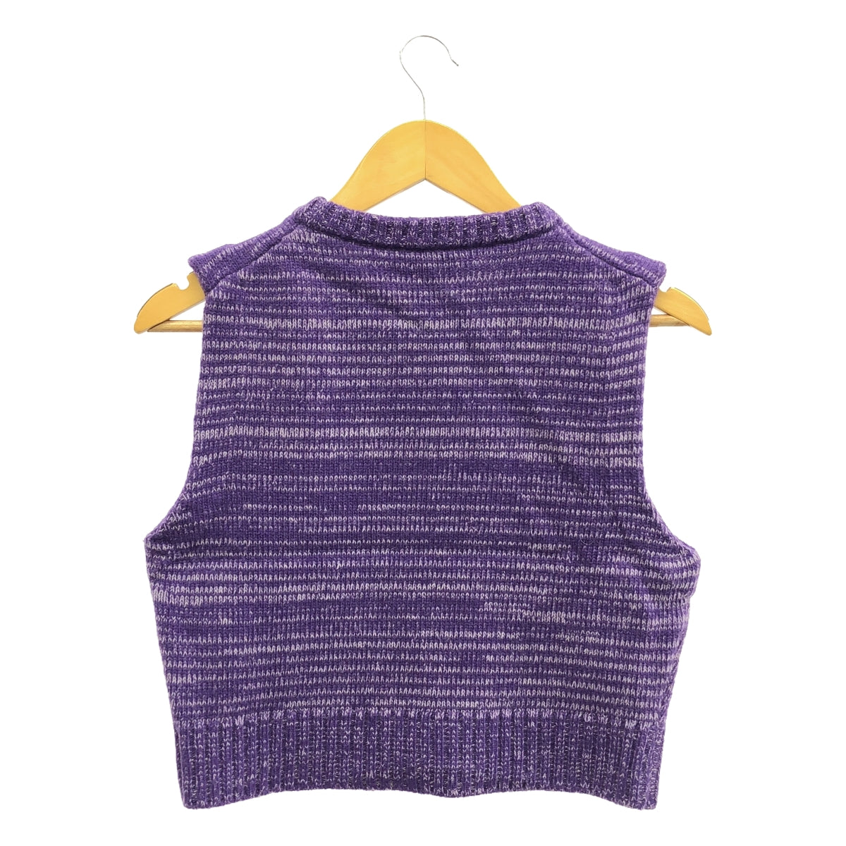 Ganni / ガニー | Graphic Cropped Vest グラフィック クロップド ベスト | S | パープル / イエロー | レディース
