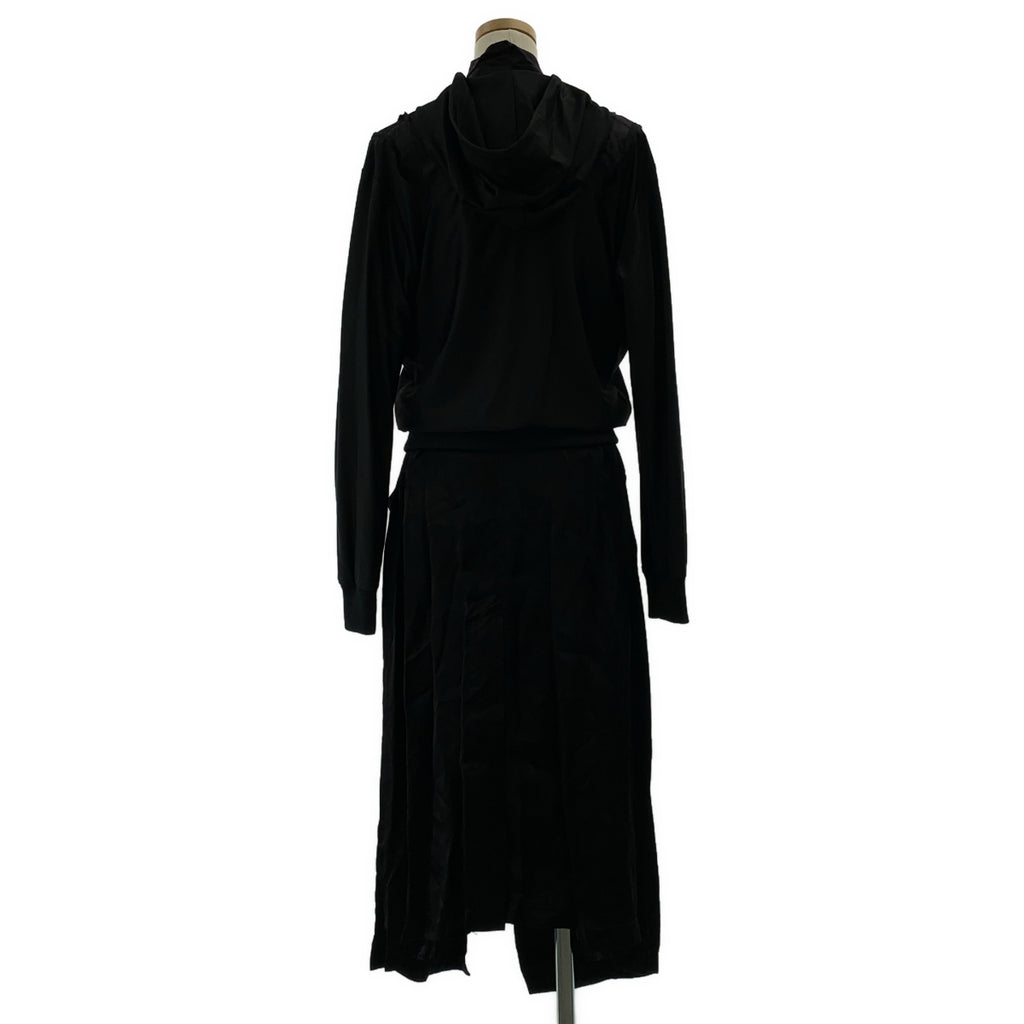 COMME des GARCONS / コムデギャルソン | 2019SS | 異素材 切替 変形 ドッキング フルジップ ロングジャケット フーディ | S | レディース