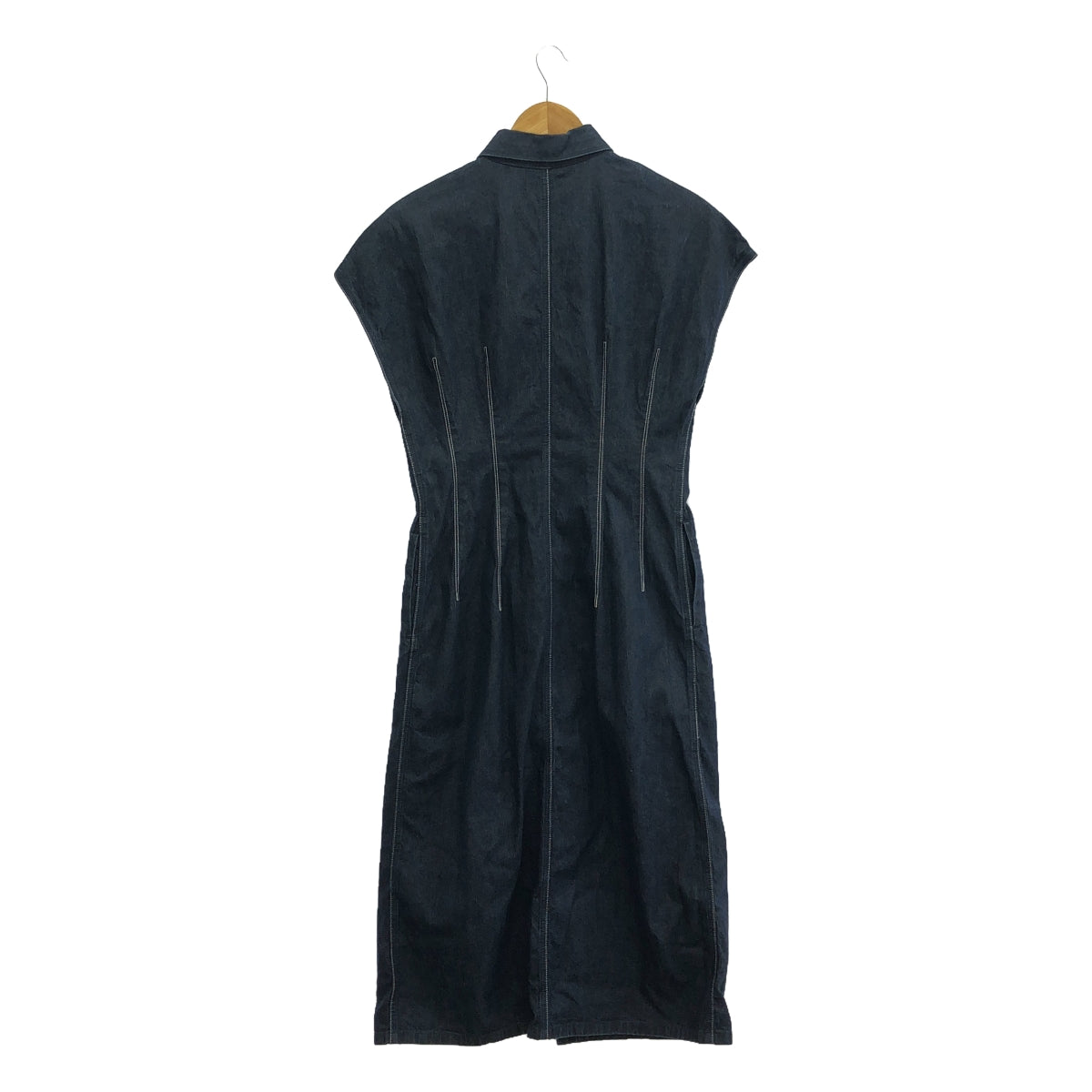 AURALEE / オーラリー | 2021SS | HARD TWIST LIGHT DENIM ONE-PIECE ハードツイスト ライトデニム ノースリーブワンピース | 0 | レディース