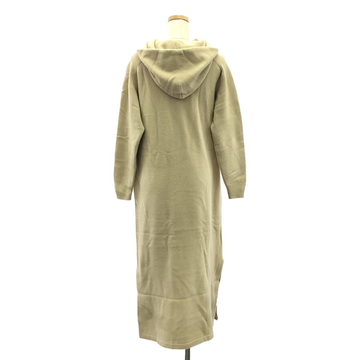 接力棒 |連帽針織洋裝 |米色 |女性的