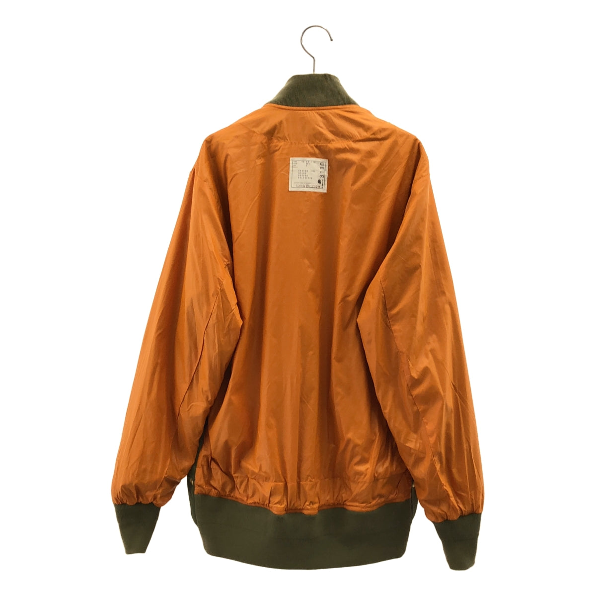 sacai×Carhartt WIP サカイ カーハート 23AW MA-1 JK ミックスジャケット Sacai - Sacai X Carhartt WIP キャンバス × MA-1 ジャケット ミシガン