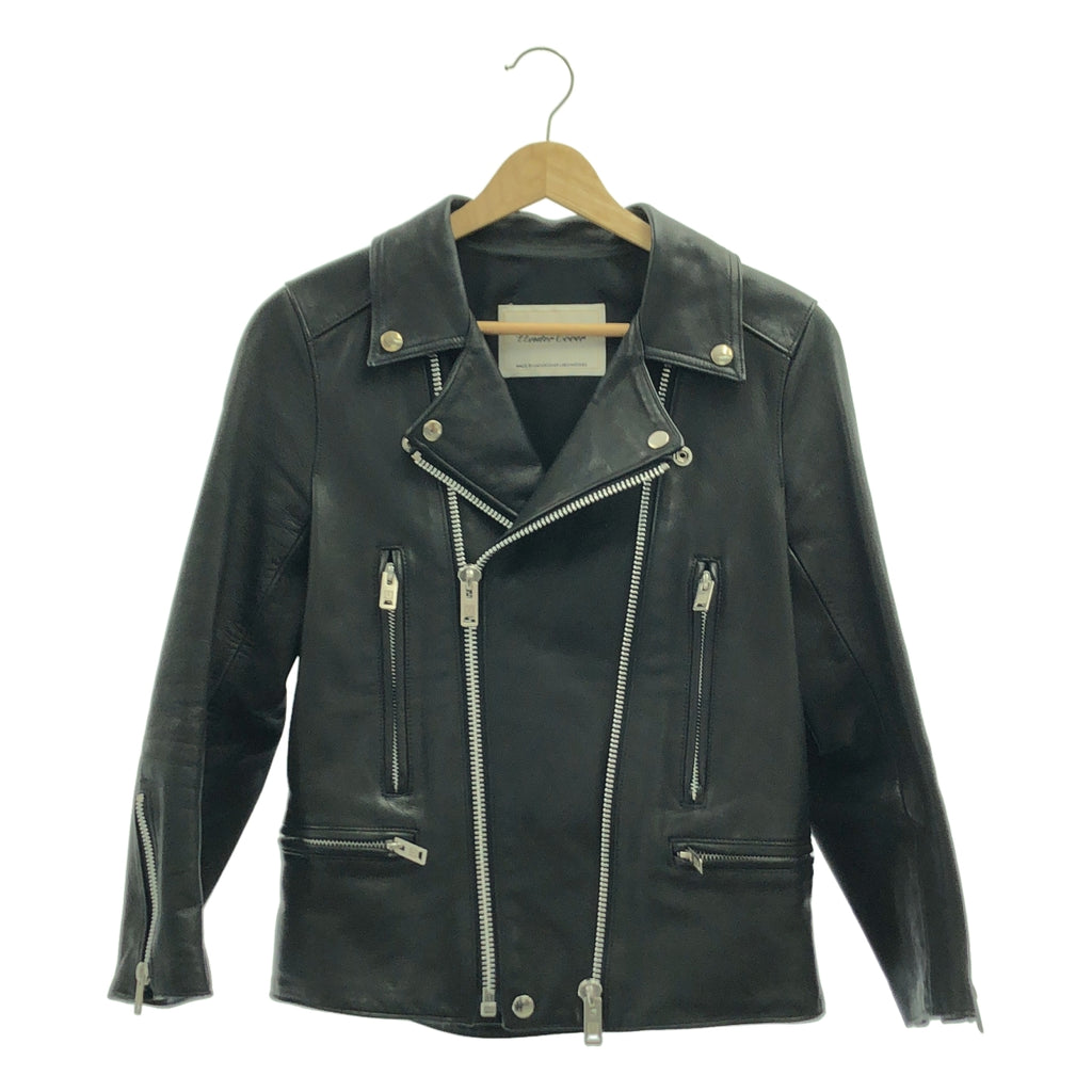 【미품】 UNDER COVER / 언더 커버 | 소가죽 카우레자 더블 라이더스 재킷 / 총 안감 | 2 | 블랙 | 여성