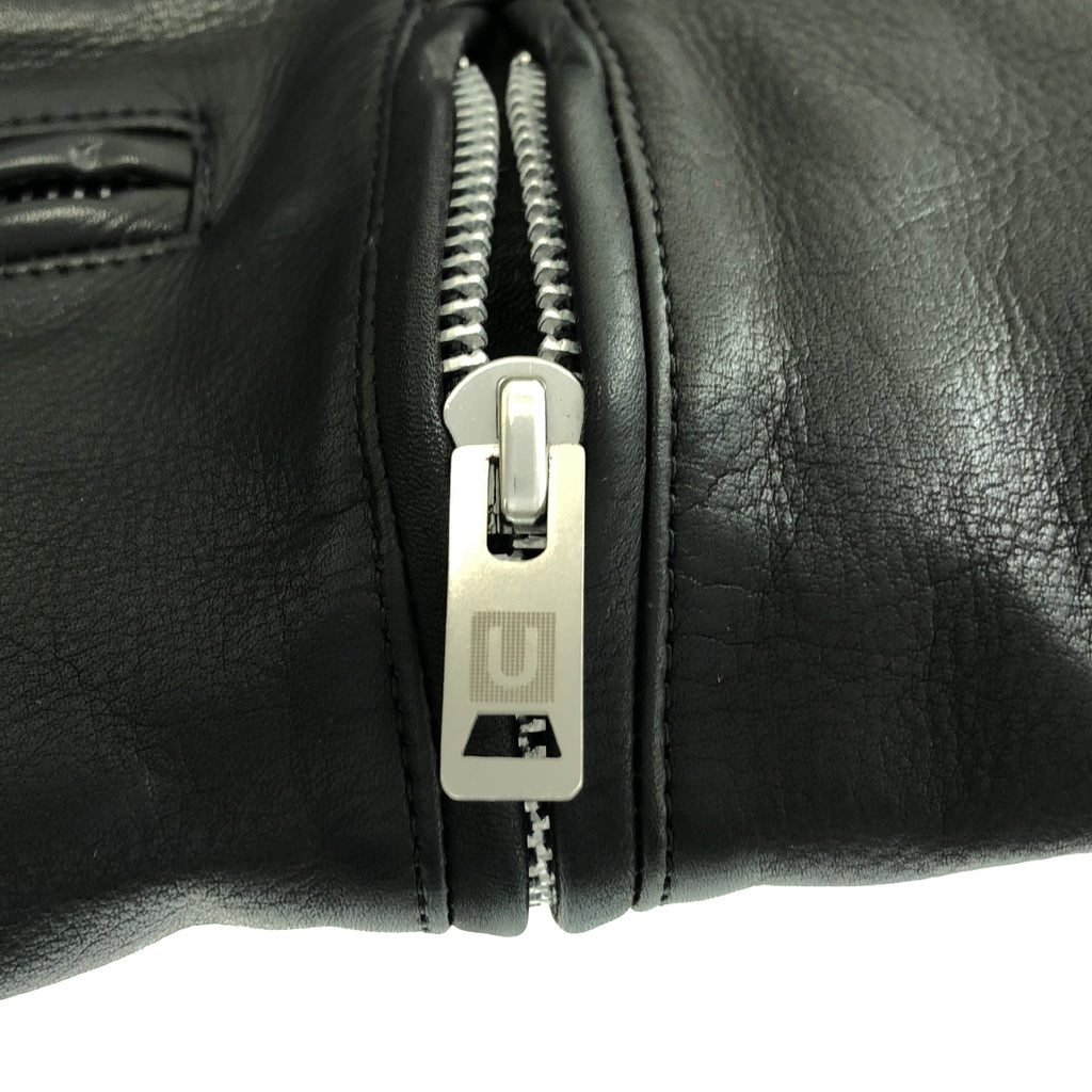 【미품】 UNDER COVER / 언더 커버 | 소가죽 카우레자 더블 라이더스 재킷 / 총 안감 | 2 | 블랙 | 여성