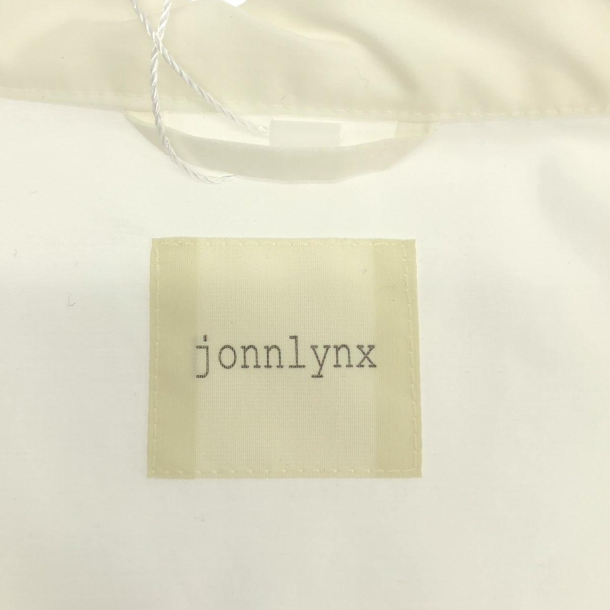 【新品】  jonnlynx / ジョンリンクス | Long shirts スタンドカラー コットン ロングシャツ | M | ホワイト | レディース