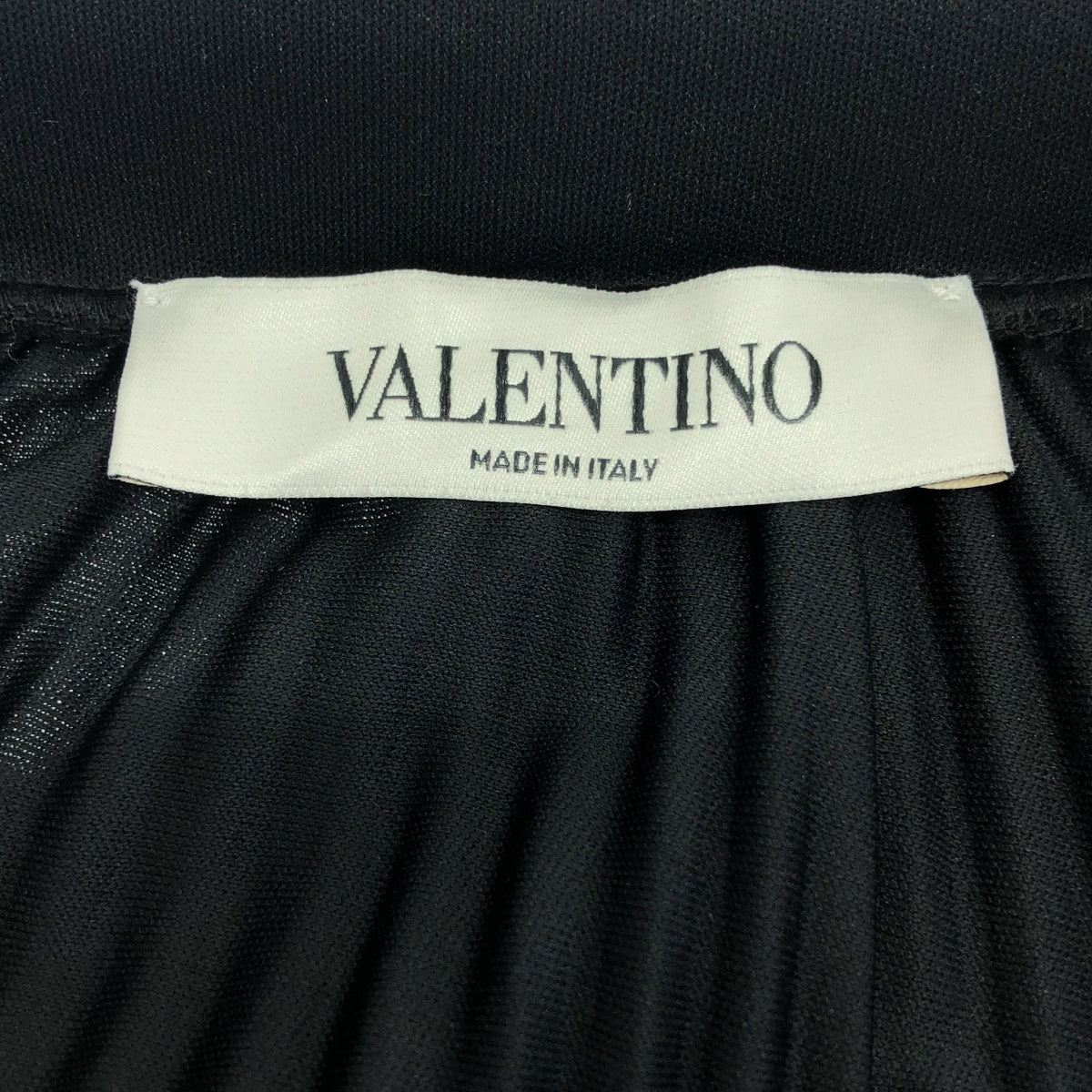 【美品】  VALENTINO / ヴァレンティノ | ワンポイント ロゴ サイドレース プリーツ スカート | XS | ブラック | レディース