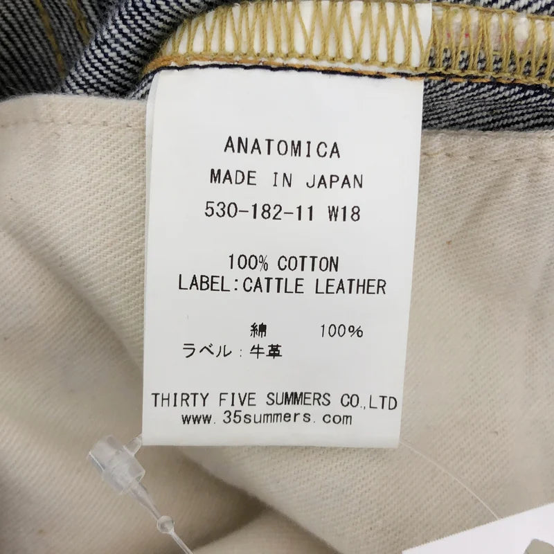 ANATOMICA / アナトミカ | 618 LEAN 14oz / ロゴレザーパッチ セルビッチ デニムパンツ | 32 | メンズ