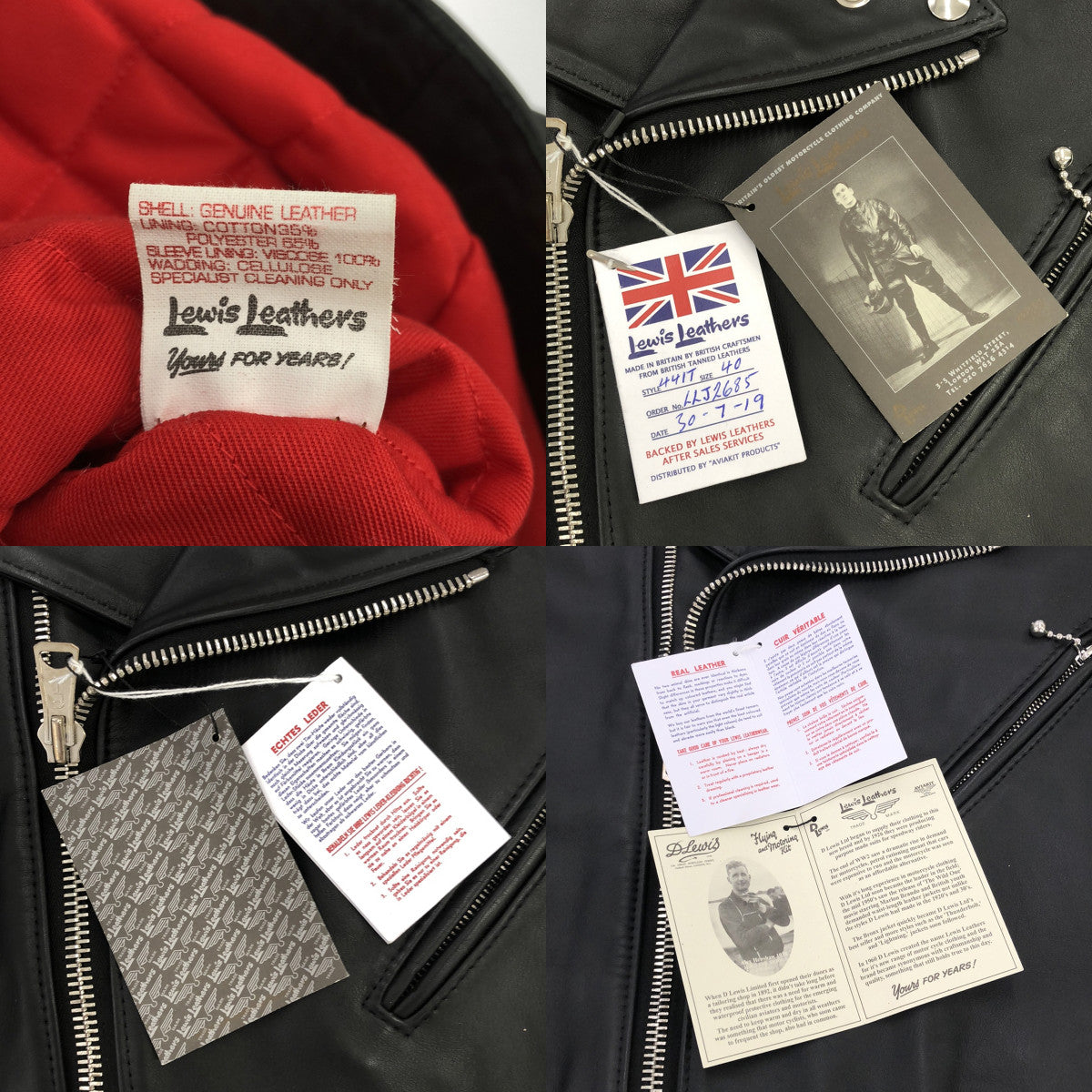 Lewis Leathers / ルイスレザー | Cyclone / サイクロン タイトフィット レザー ライダースジャケット | 40 | メンズ