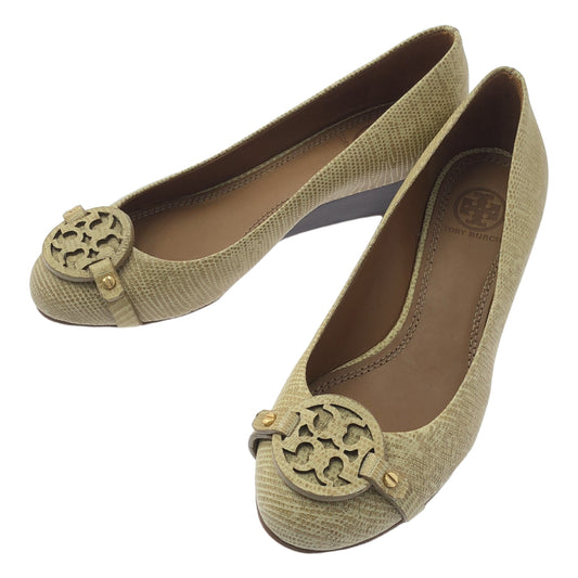TORY BURCH | 壓花皮革坡跟高跟鞋 | 5.5 | 女士